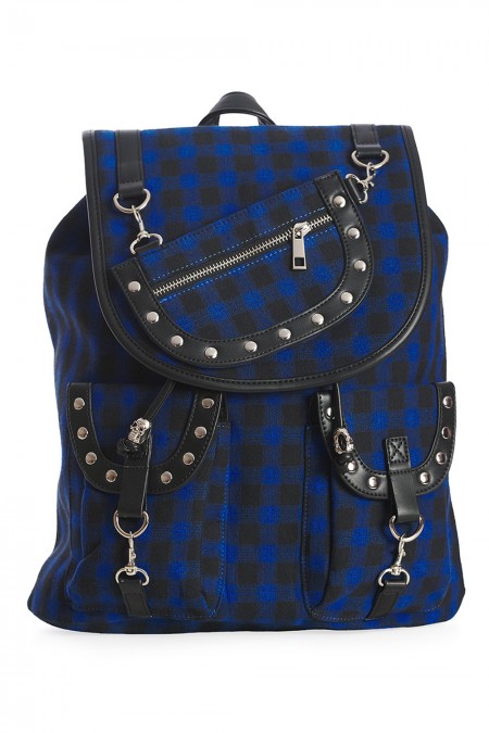 Yamy Backpack blue tartan