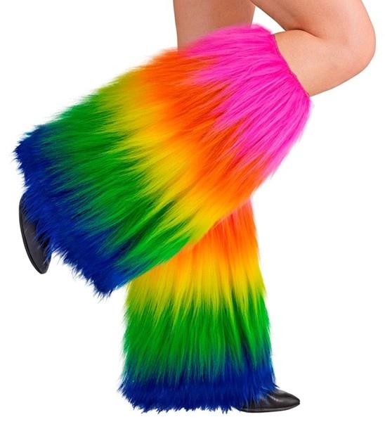 Beinstulpen Regenbogen Plüsch
