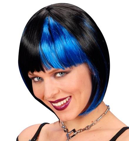 Perücke Zoey blaue Strähne Perücke Zoey blaue Strähne