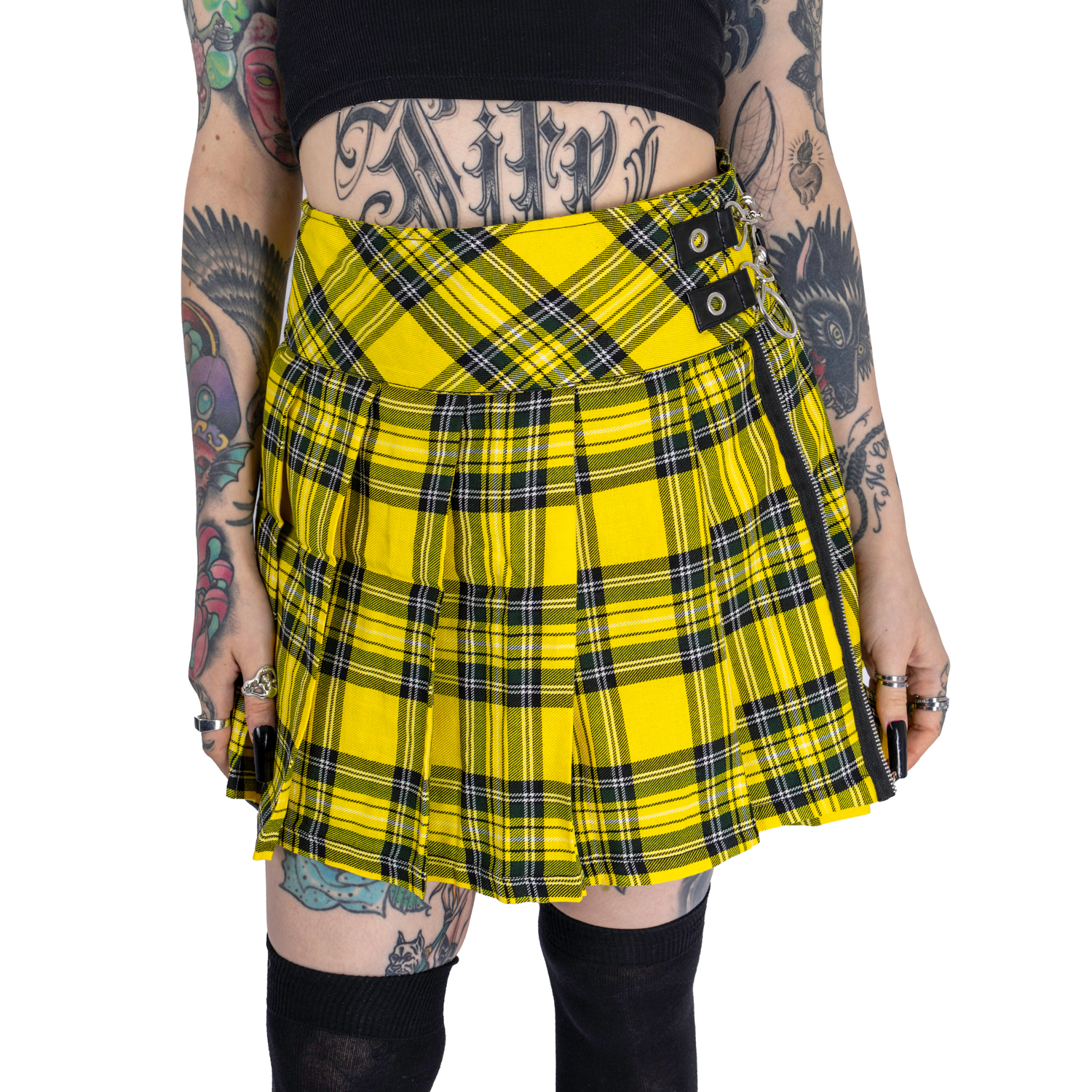 Effemy Skirt Yellow Check