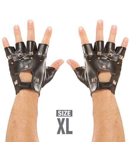 Fingerlose Nietenhandschuhe XL